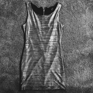 Silver mini dress